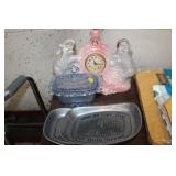 PEWTER? , CANDY DISH CLOCK