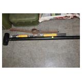 SLEDGEHAMMER, PAINT ROLLER POLE, PICK AXE