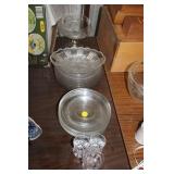 ETCHED GLASS SANDWICH PLATES AND ETC