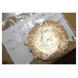 VINTAGE BRASS 20 YEAR PERPETUAL DESK CALENDAR WITH