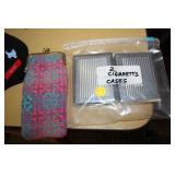 2 CIGARETTE CASES AND COIN PURSE