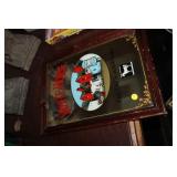 WHITE HORSE FRAMED ADVERTISMENT, 14X19