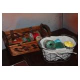2 BASKETS OF CRAFTING TWINE