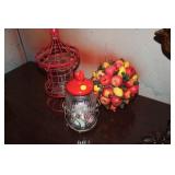 BIRD FEEDER,ROOSTER JAR,APPLE DECOR