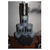 METAL CANISTERS & PIGGY BANK