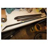 LOT OF PRY BARS UP TO 60"