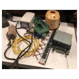 2 CAR RADIOS,VARIOUIS STRAPS,WIRE,ETC