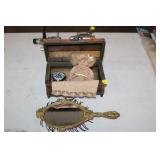 SMALL STORAGE BOX,DOLL & HEART TIN