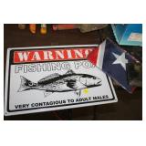 WARNING METAL SIGN,FLAG & BLADE DISPENSER
