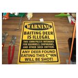 WARNING METAL SIGN