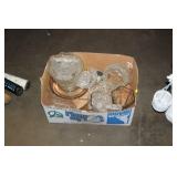 BOX OF GLASSWARE