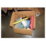 BOX OF MISC,DUST PANS,ICE SCRAPPER,ETC