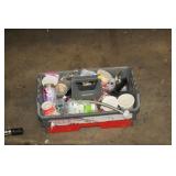 LOT OF PLUMBING ITEMS,PUTTY,ETC