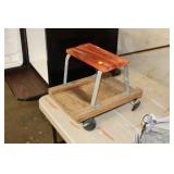 ROLLING WOODEN STOOL