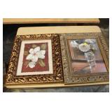 2 FLORAL FRAMED PRINTS