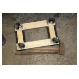 FURNITURE DOLLY & SLEDGE HAMMER,PRY BAR