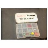 KWIKSET LOCKSETS & ORGANIZER OF SCREWS,ETC