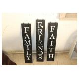 FAITH,FAMILY,FRIENDS WALL DECOR