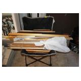 LOT OF FRAME TRIM & FOLDING CHAIR