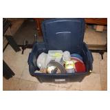 TOTE OF KITCHEN ITEMS