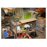 GLASS TOP DESK,CONTENTS NOT INCLUDED