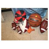 LOT OF BASKETBALS & FOOTBALLS