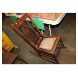 ANTIQUE PADDED ROCKER