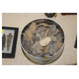 TIN OF ARROW HEADS