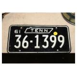 1961 TN LICENSE PLATE