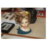 NAPCO LADY HEAD VASE