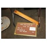 WELCOME BOARD & WALL SHELF