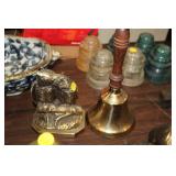 BRASS OWL FIGURE & BELL