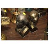 PAIR OF BRASS GEORGE WASHINGTON BOOKENDS