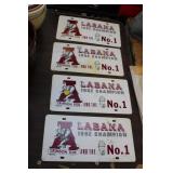 4 NO.1 ALABAMA TAGS
