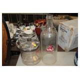 VINTAGE GLASS CONTAINER & AL. BOTTLE