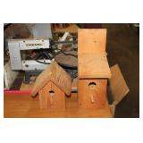 2 WOODEN BIRD HOUSES