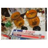 CANDLE HOLDERS & NUT CRACKER