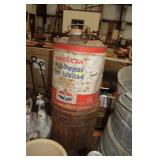 METAL VINTAGE GAS CAN & LARD CAN