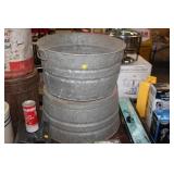 2 VINTAGE WASH TUBS