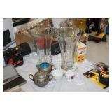 LOT OF VASES & VARIOUS DECOR