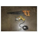 ELECTRIC DRILL & HAND SAW