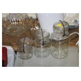 3 VINTAGE BALL JARS