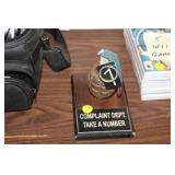 COMPLAINT DEPT DESK PIECE