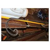 2  SHEPARDS HOOKS & GARDENING SHOVEL & PICK