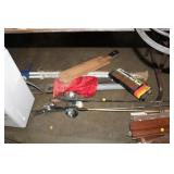 LOT OF MISC, FISHING POLES,ETC