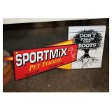 SPORTSMIX METAL SIGN & ROOTS WOOD SIGN