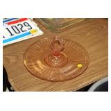 PINK GLASS SERVING DISH