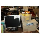 DELL MONITOR,TUMBLERS & FILE CONTAINERS