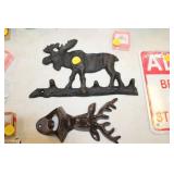 CAST IRON MOOSE & BOTTLE OPENER