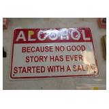 ALCOHOL METAL SIGN